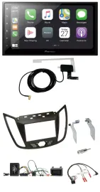 Pioneer USB Lenkrad 2DIN Bluetooth DAB Autoradio für Ford C-Max ab 11 braun