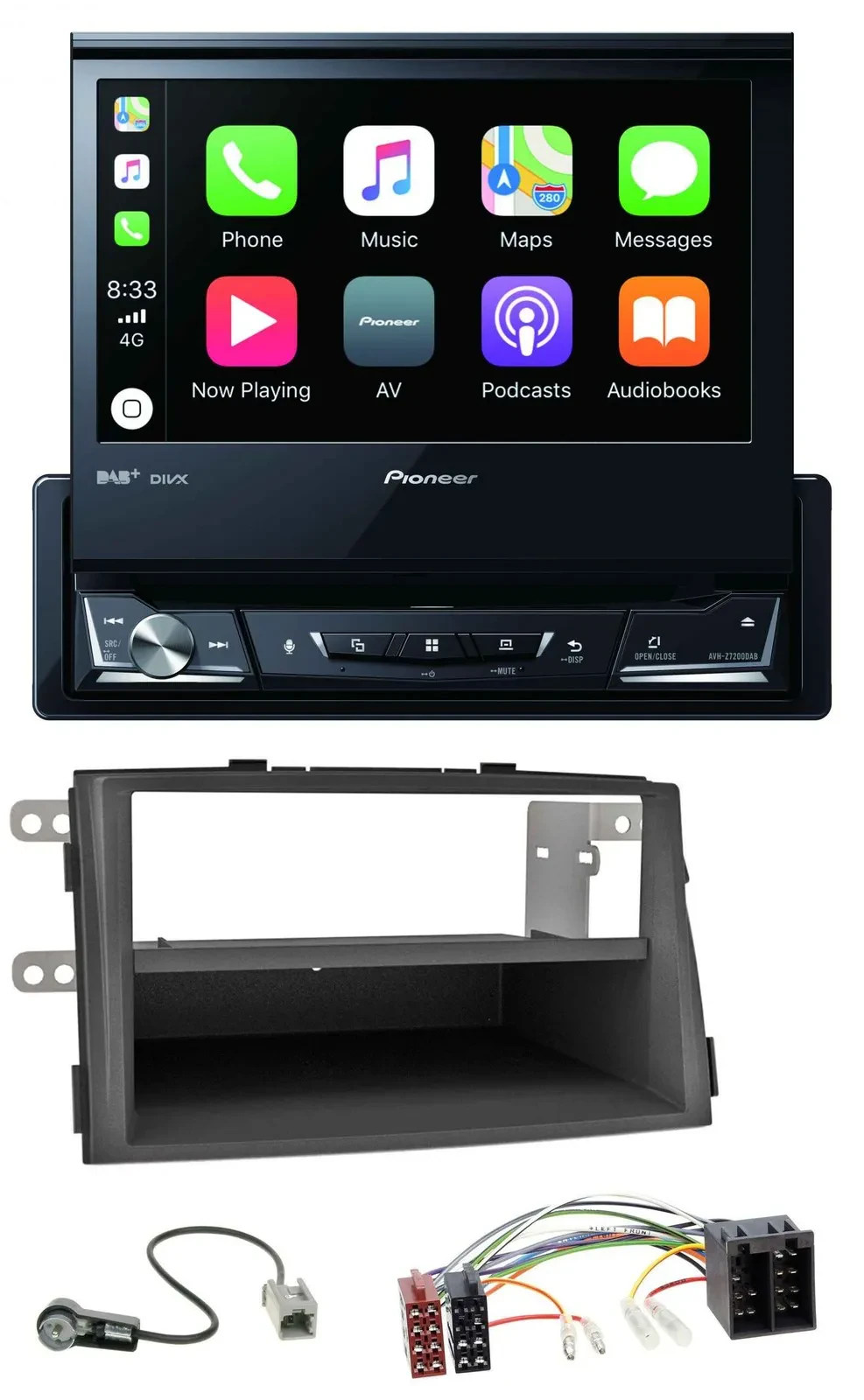 Pioneer DVD Bluetooth DAB USB MP3 Autoradio für Kia Sorento II (XM, 2009-2012)