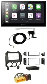 Автомагнитола для Mazda 2 (с 2007) Pioneer 2 DIN, USB, MP3, Bluetooth, DAB