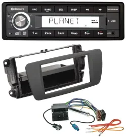 Continental USB 1DIN AUX DAB MP3 Autoradio für Seat Ibiza (ab 12) - tuam grey
