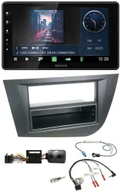 Kenwood Lenkrad Bluetooth USB DAB Autoradio für Seat Leon 2005-2010 schwarz