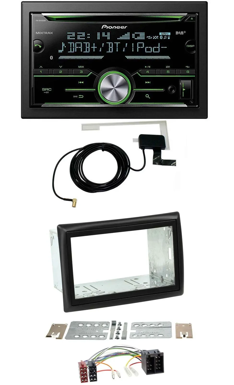 Автомагнитола Pioneer 2 DIN, CD/USB/MP3, Bluetooth, DAB для Renault Megane 2002–2008