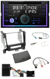 JVC Lenkrad USB 2DIN DAB Bluetooth CD Autoradio für Opel Zafira ab 13 jet black