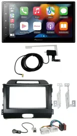 Автомагнитола для Kia Sportage (2010–2015) Pioneer 2DIN, MP3, USB, Bluetooth, DAB, черный