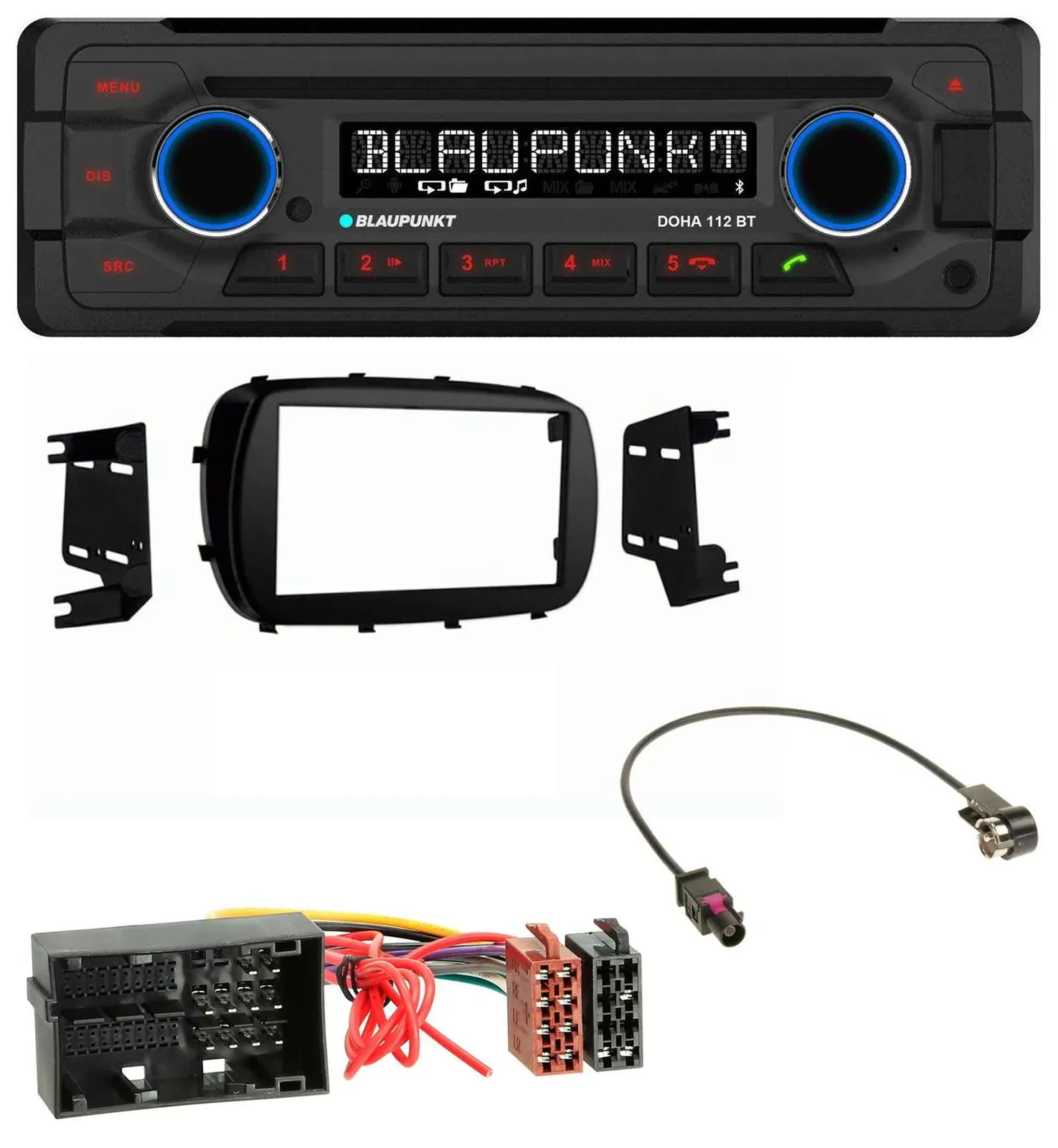 Автомагнитола Blaupunkt Bluetooth, USB, CD, AUX для Fiat 500X (с 2015)