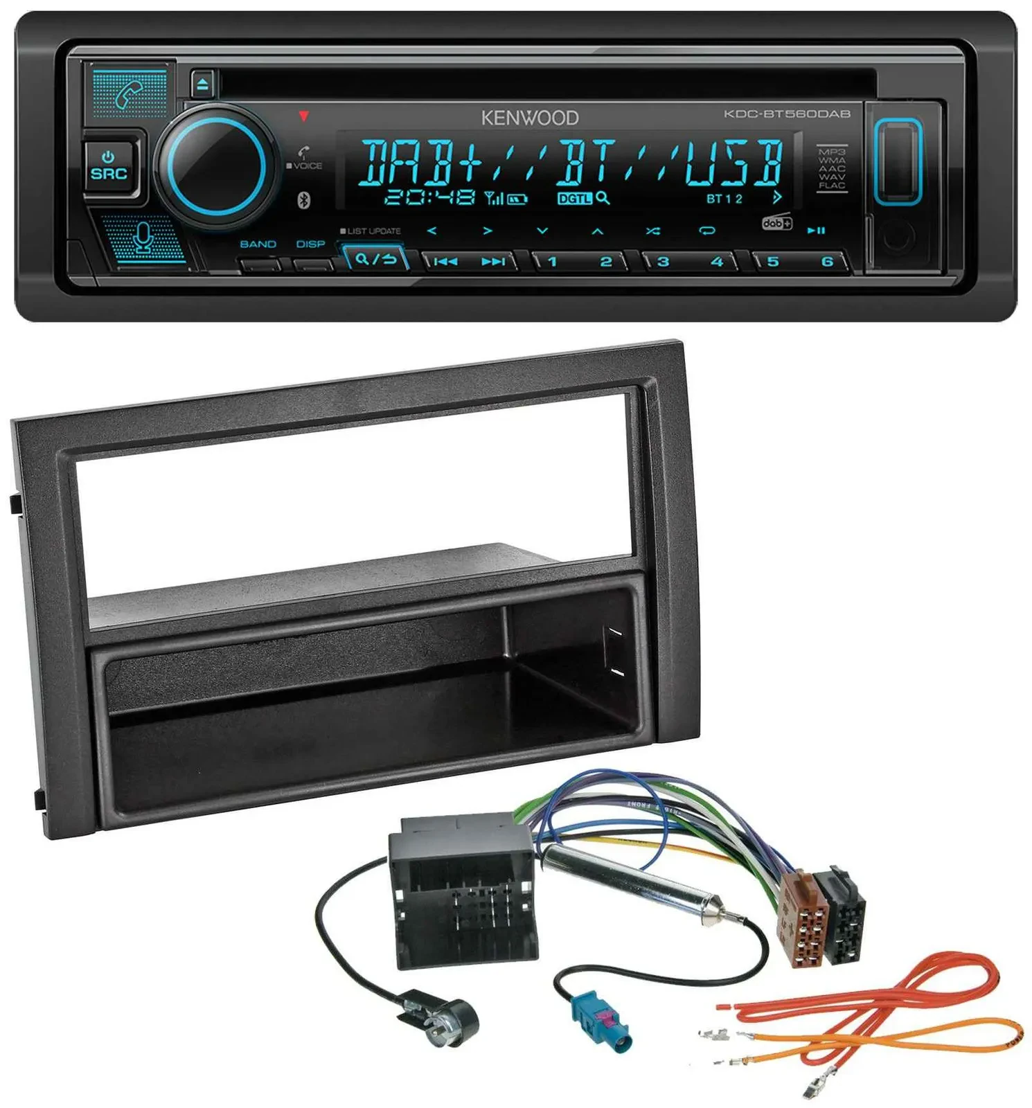 Kenwood Bluetooth DAB CD MP3 USB Autoradio für Skoda Fabia 6Y Facelift 2004-2007