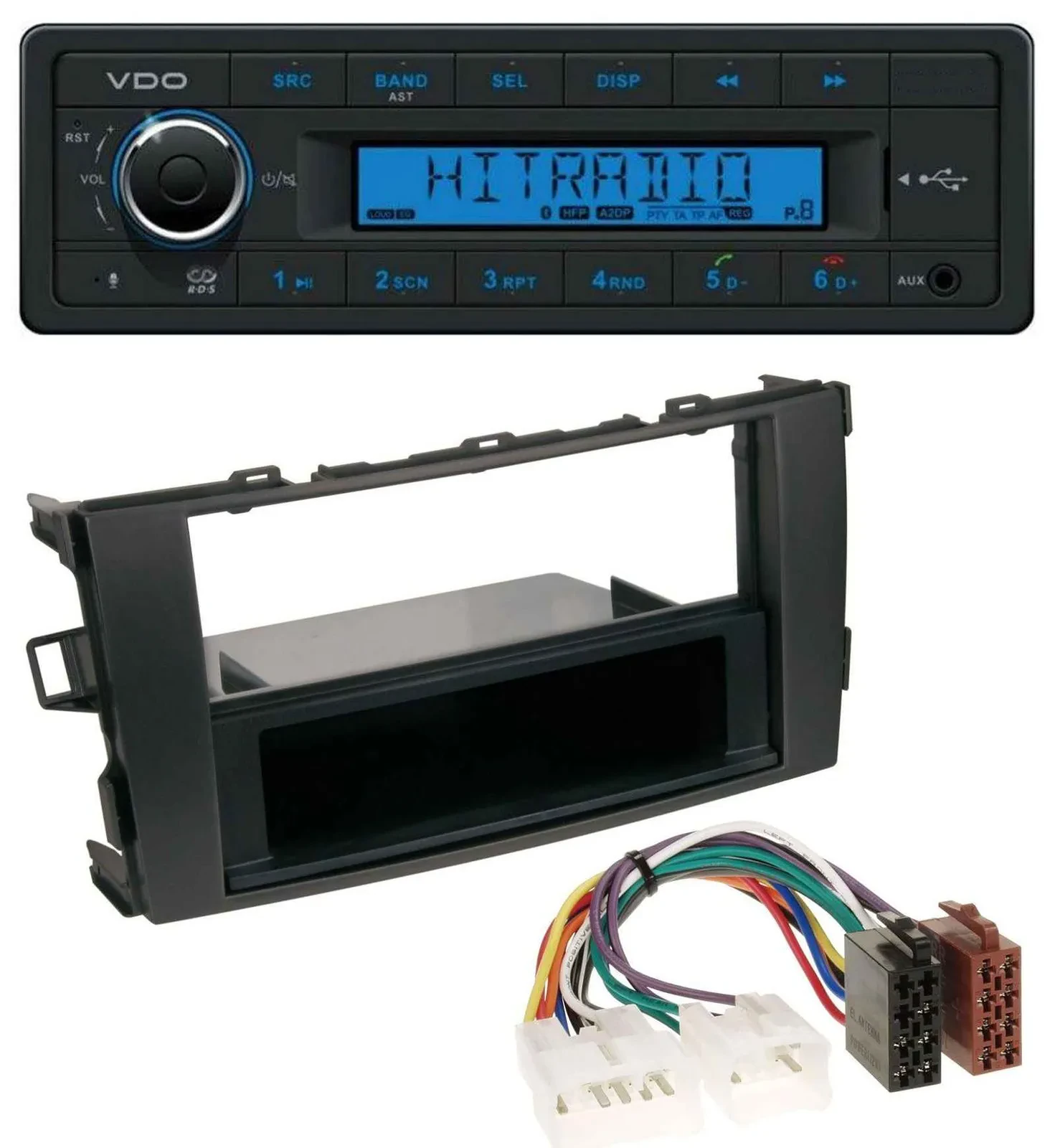 VDO AUX Bluetooth USB MP3 Autoradio für Toyota Auris (ab 2007)