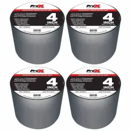 ProX XGF-460BLK 180FT 4" Commercial Grade Pro Audio Stage Black Gaffer Tape 4 Pk