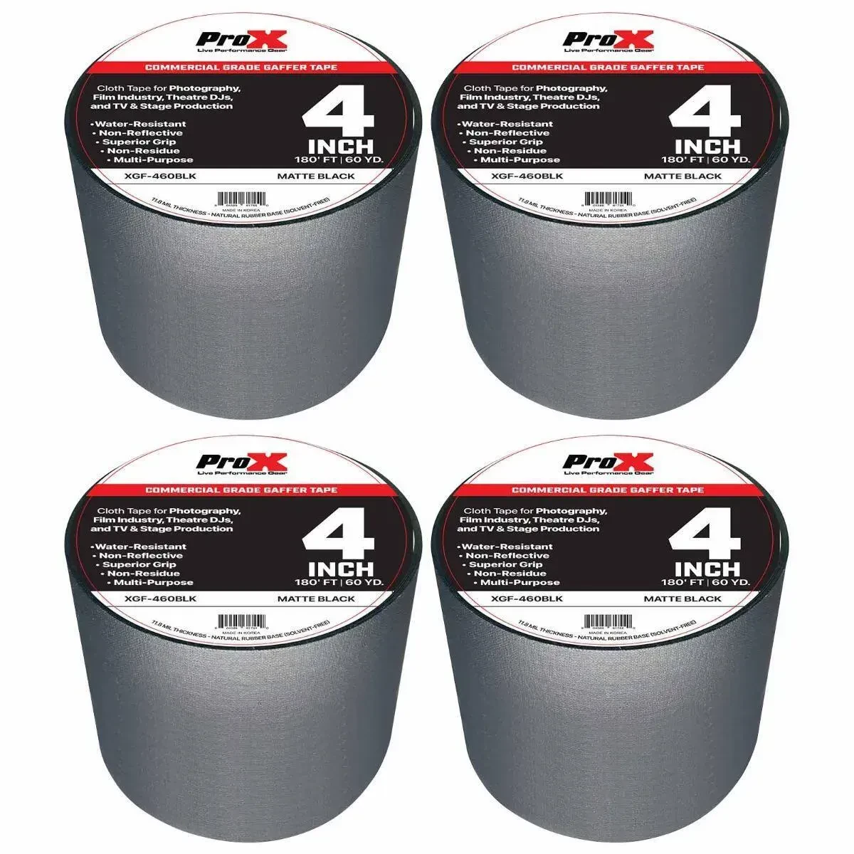 Лента для крепления кабеля ProX XGF-460BLK Black 55 м (4 штуки)