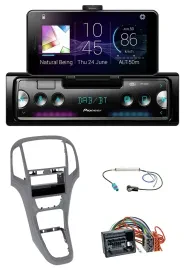 Автомагнитола для Opel Astra J (с 2009) Pioneer USB MP3 Bluetooth DAB титан серый