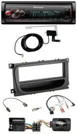 Автомагнитола Pioneer Bluetooth, DAB, USB, совместима с кнопками на руле, для Ford C‑Max/Galaxy/Focus (с 2007)
