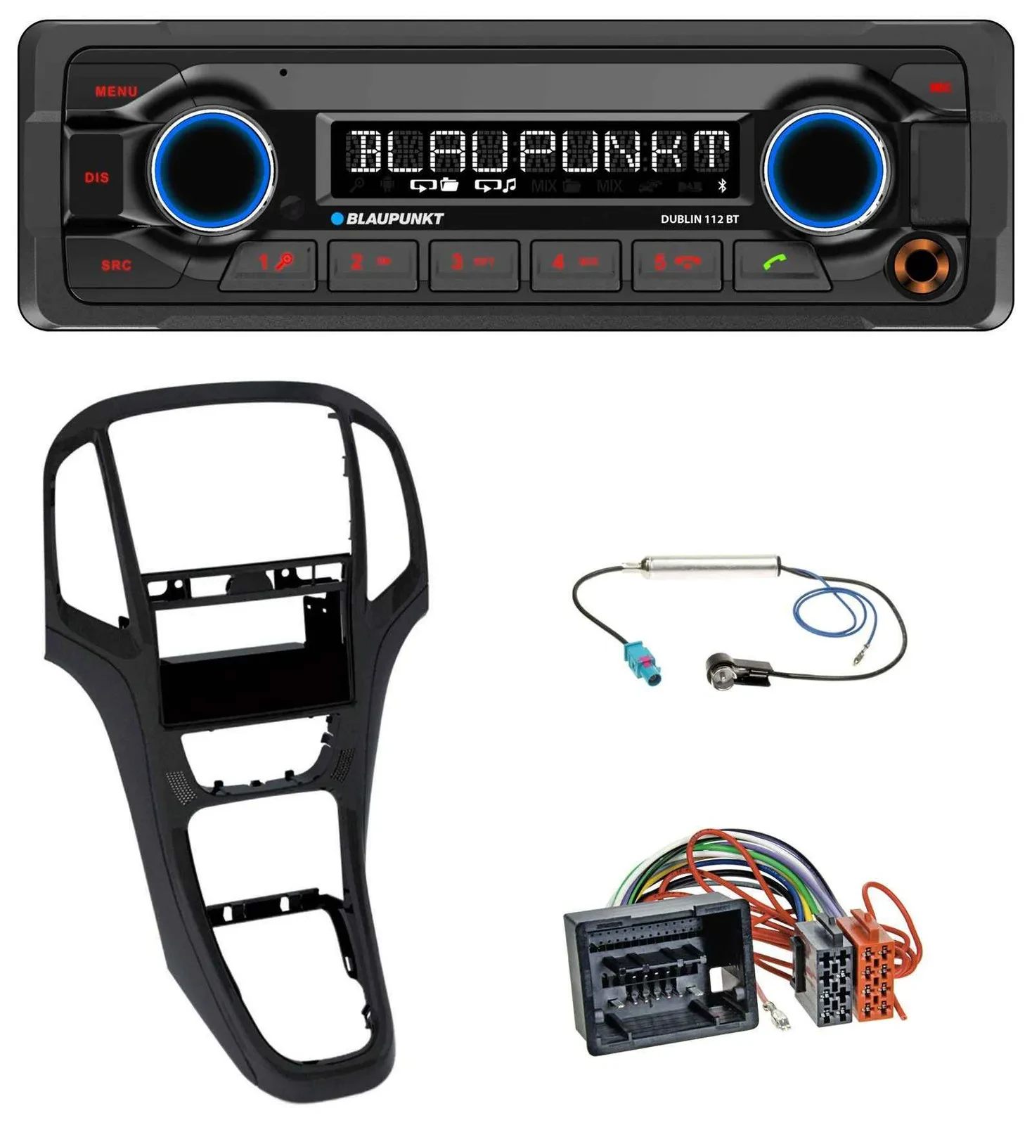 Blaupunkt MP3 Bluetooth USB AUX Autoradio für Opel Astra J ab 2009 Perl schwarz