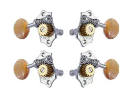GROVER U98-18CA Sta-Tite Geared Ukulele Pegs 4 pcs. Chrome