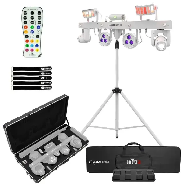 Chauvet DJ GigBar Move White 5-in-1 RGB DMX LED Effect Light System with Case