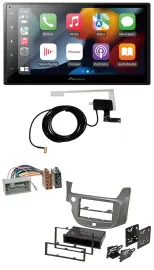 Pioneer MP3 USB Bluetooth DAB 2DIN Autoradio für Honda Jazz ab 09 silber