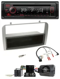 Автомагнитола для Alfa Romeo GT/147 (2007–2010) Kenwood CD, USB, Bluetooth, DAB, серебристая