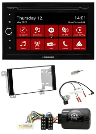 Blaupunkt 2DIN Lenkrad Bluetooth USB TMC DAB Navigation für Subaru ForesterSJ Im