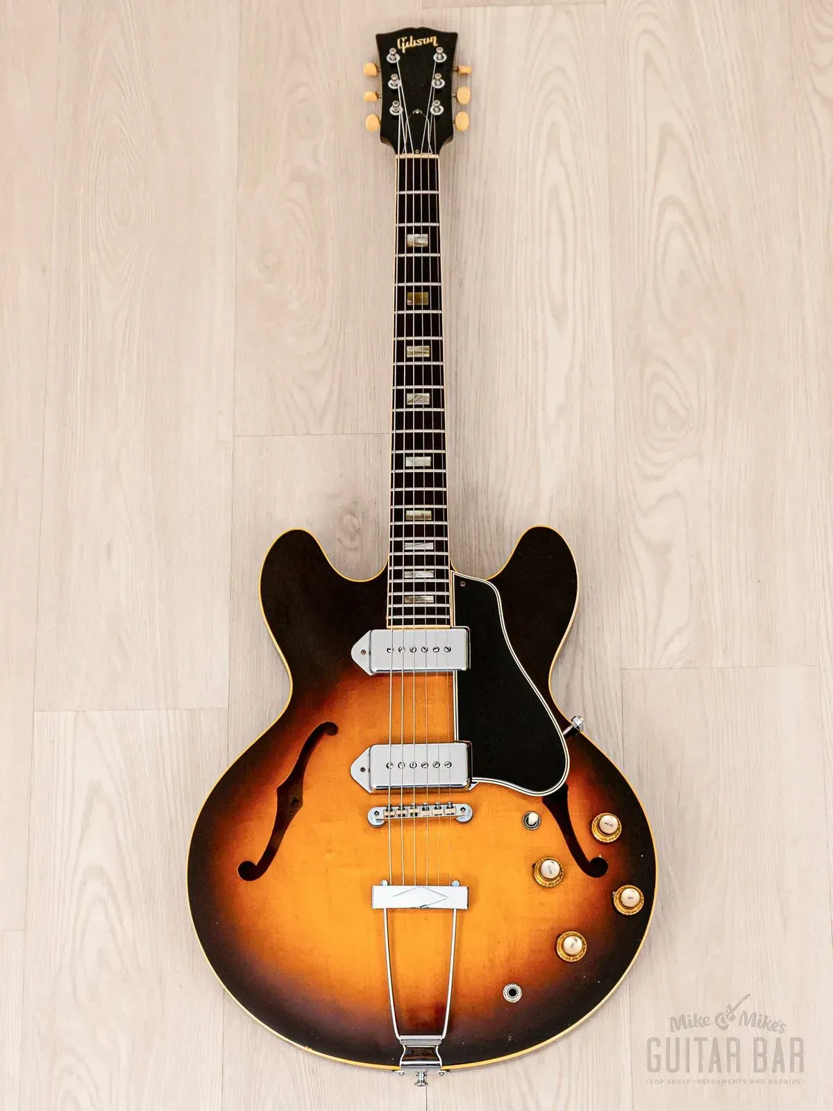Электрогитара полуакустическая Gibson ES-330 TD Semi-hollow P90 Sunburst w/case USA 1966
