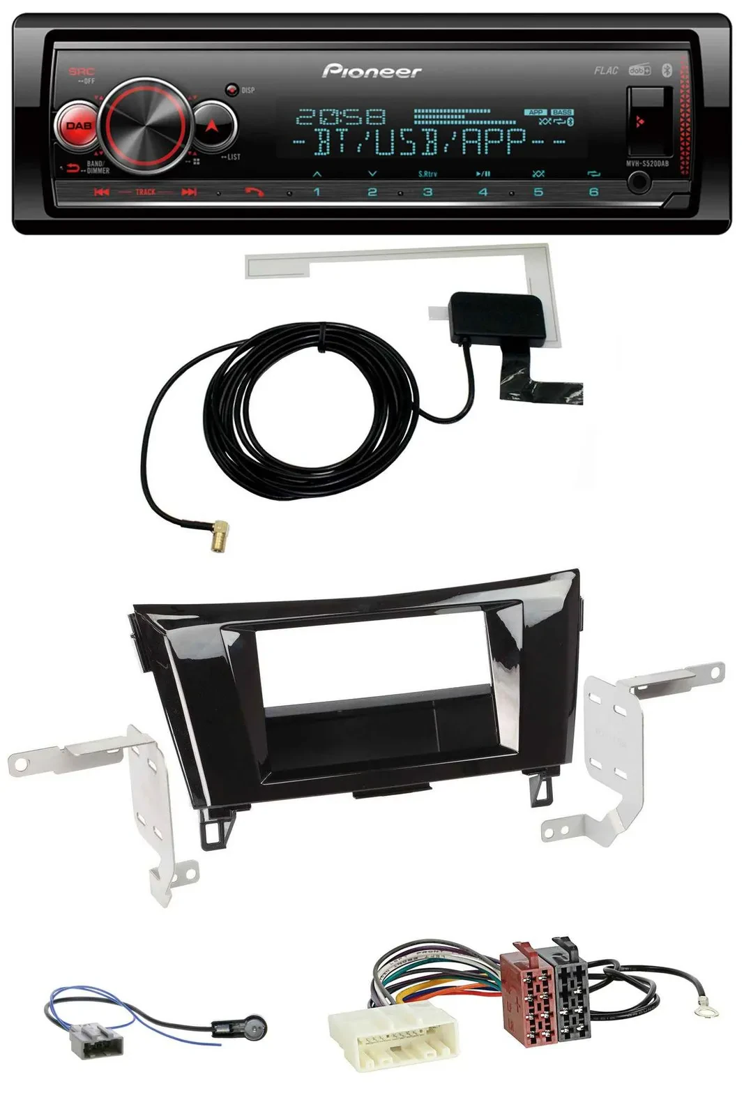 Pioneer Bluetooth DAB USB MP3 Autoradio für Nissan Qashqai X-Trail ab 2014