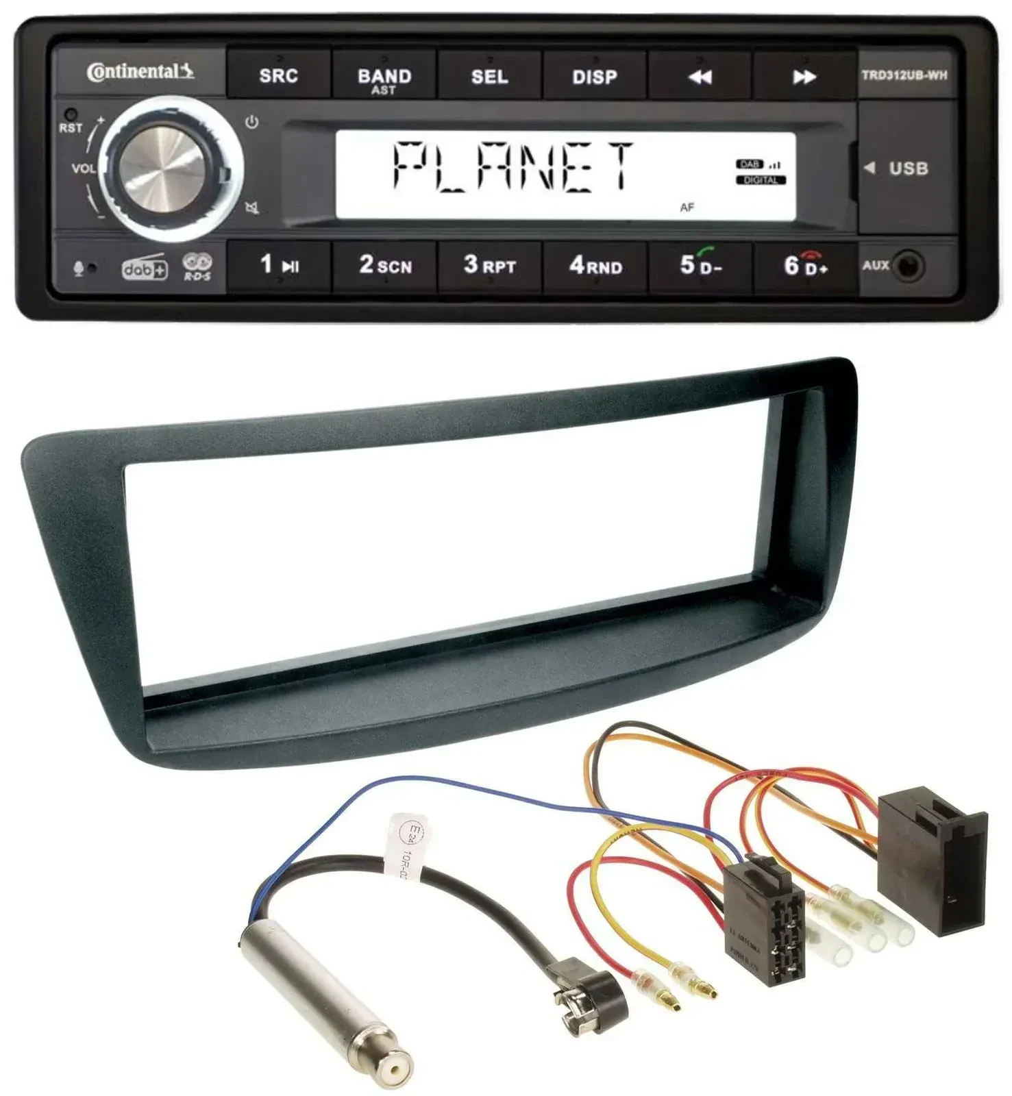 Continental USB 1DIN AUX DAB MP3 Autoradio für Peugeot 107 Citroen C1 Phantomein
