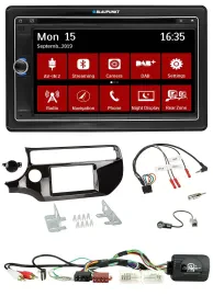 Blaupunkt Bluetooth DAB 2DIN USB DVD Lenkrad Autoradio für Kia Rio UB ab 2015 pi