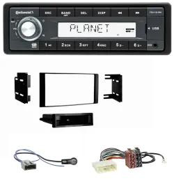 Continental USB MP3 AUX 1DIN Autoradio für Nissan Micra 2013-2017 schwarz matt