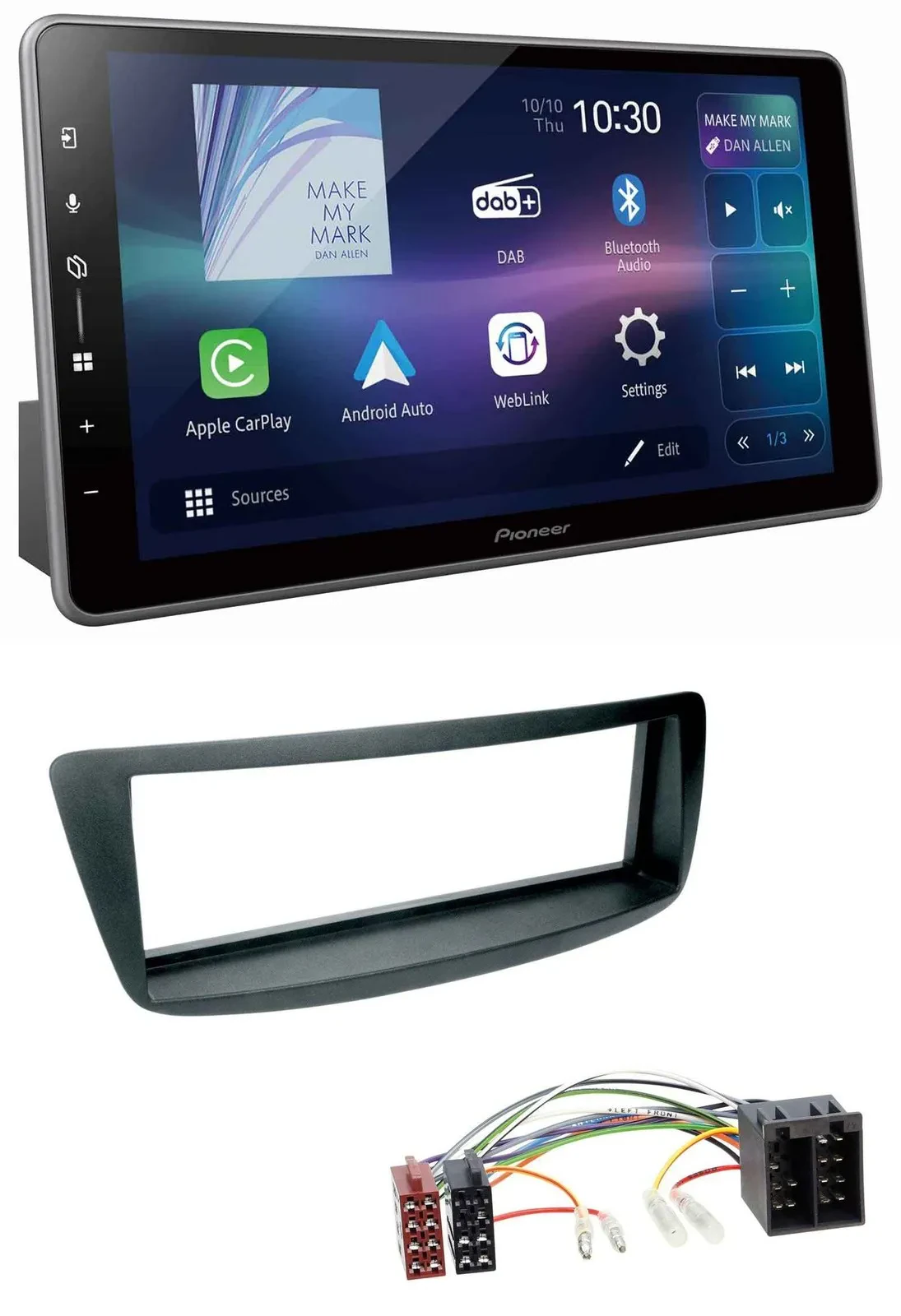 Автомагнитола Pioneer Bluetooth USB DAB MP3 для Citroen C1/Peugeot 107 (2005–2014)