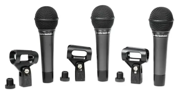 Audio Technica ATM510PK w/ (3) ATM510 Dynamic Cardioid Handheld Microphones Mics