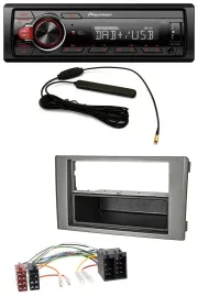 Pioneer MP3 DAB 1DIN AUX USB Autoradio für Iveco Daily (06-14) dunkelgrau