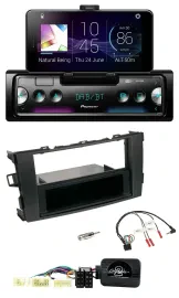 Автомагнитола для Toyota Auris 2007–2011 Pioneer USB Bluetooth DAB, черный