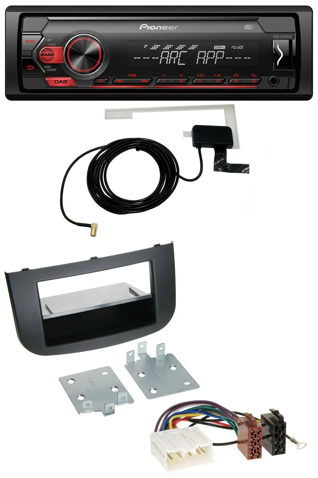 Pioneer 1DIN USB DAB MP3 AUX Autoradio für Mitsubishi Colt Z30/Z30G/Z3B/Z3V ab 0