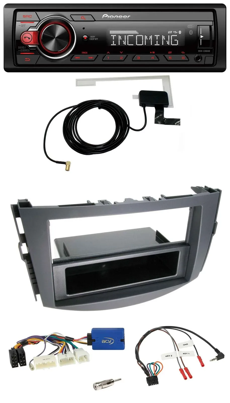 Pioneer MP3 Lenkrad CD DAB USB Autoradio für Toyota RAV-4 2011-2013