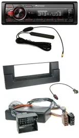 Автомагнитола для BMW X5 E53, 5 серии E39 Pioneer 1-DIN, DAB, USB, AUX, MP3
