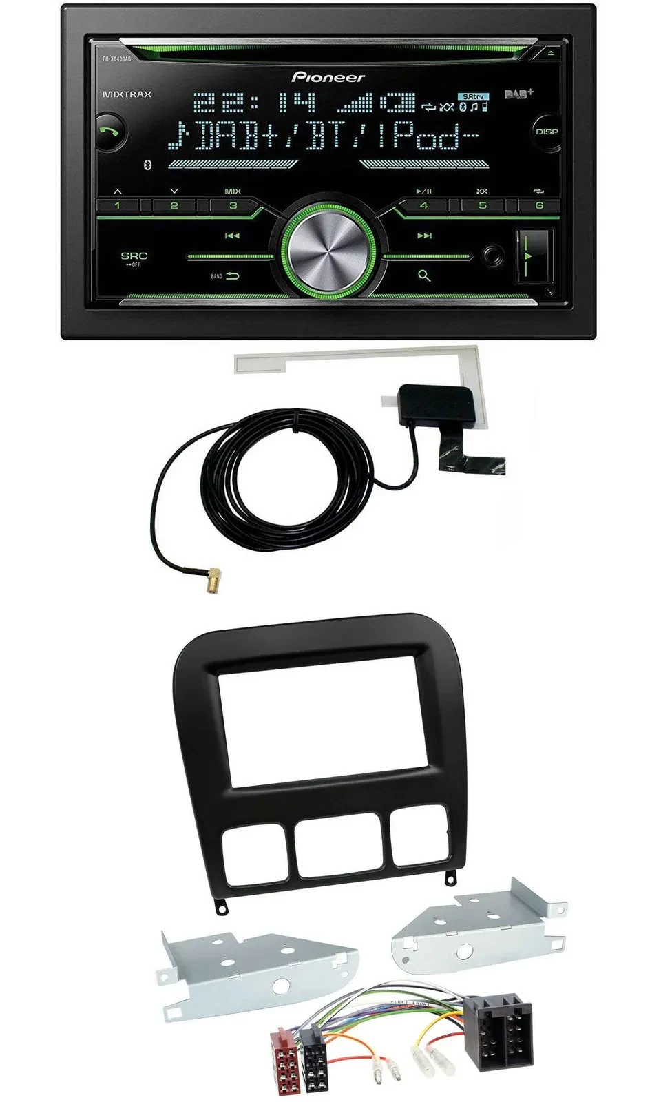 Pioneer CD USB MP3 Bluetooth 2DIN DAB Autoradio für Mercedes S-Klasse 1998-2005