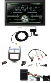 Pioneer CD USB Lenkrad Bluetooth 2DIN DAB Autoradio für Chevrolet Aveo ab 11 dun