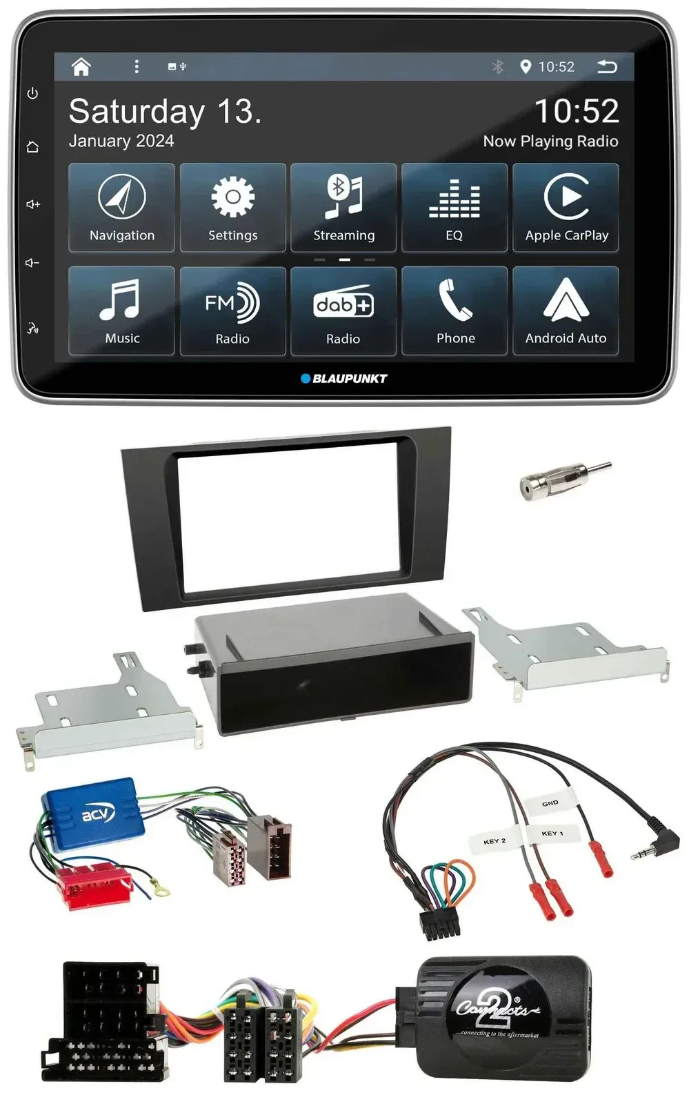 Blaupunkt USB DAB SD Lenkrad Bluetooth Autoradio für Audi A4 B5 1999-2001 Aktivs