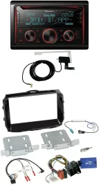 Автомагнитола Pioneer 2-DIN, DAB, USB, CD, Bluetooth для Alfa Romeo Giulietta (с 2013), совместим с кнопками на руле, ISO