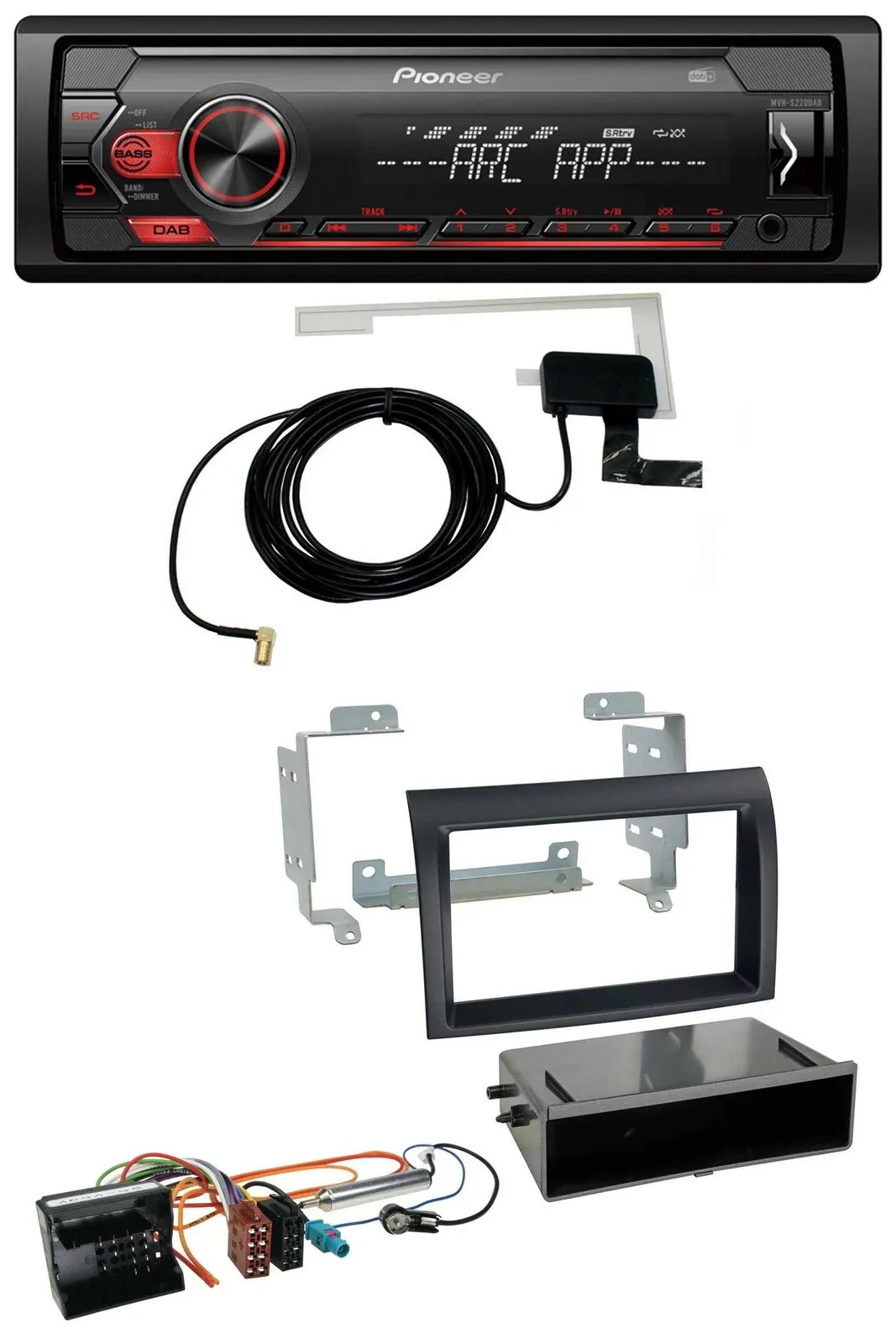 Автомагнитола для Citroen Jumper Pioneer 1 DIN USB DAB MP3 AUX, черный, Quadlock (2006–2011)