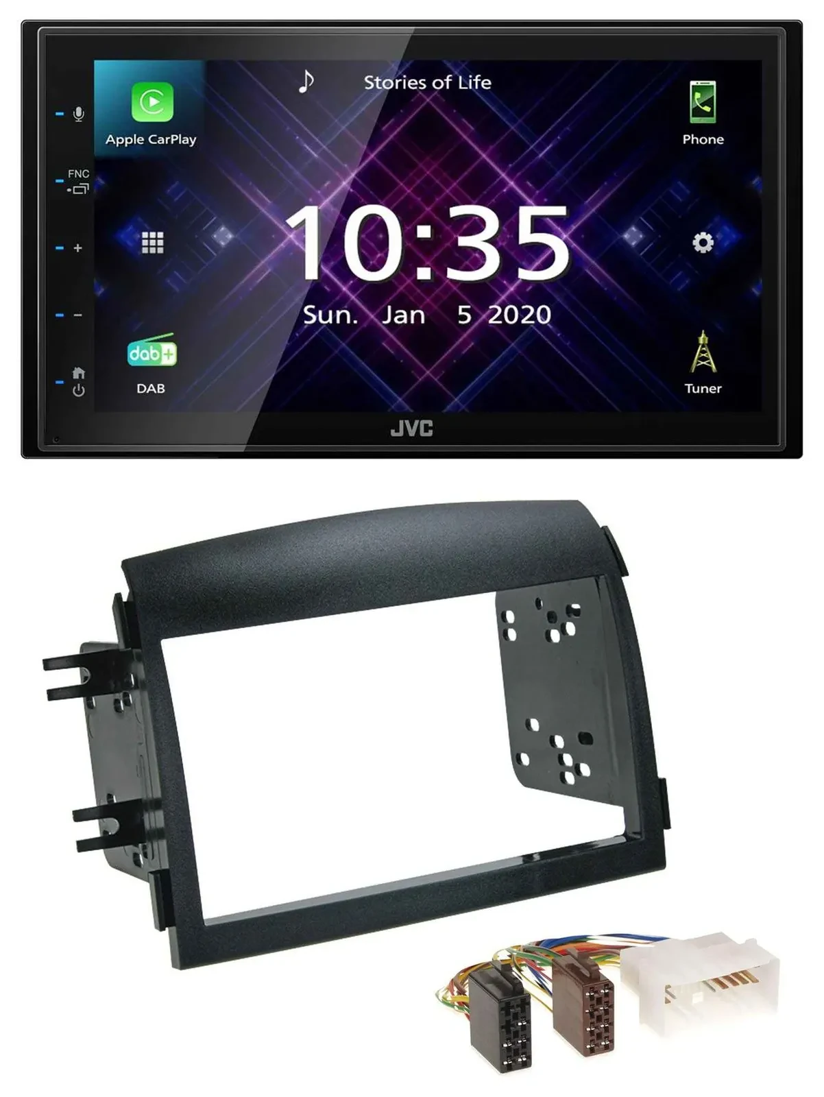 Автомагнитола для Hyundai Sonata NF (2005–2008) JVC 2DIN DAB Bluetooth USB MP3