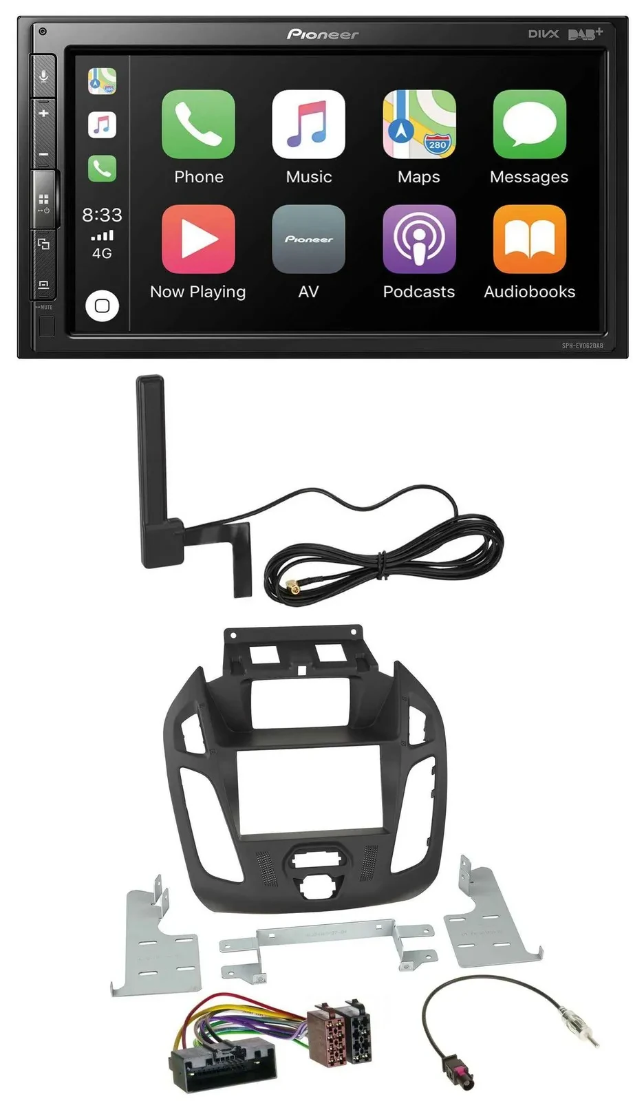 Pioneer USB 2DIN Bluetooth DAB MP3 Autoradio für Ford Transit 2012-2018 Display