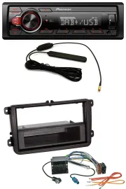 Pioneer MP3 DAB 1DIN AUX USB Autoradio für VW Sharan ab 10 Tiguan ab 07 Touran a