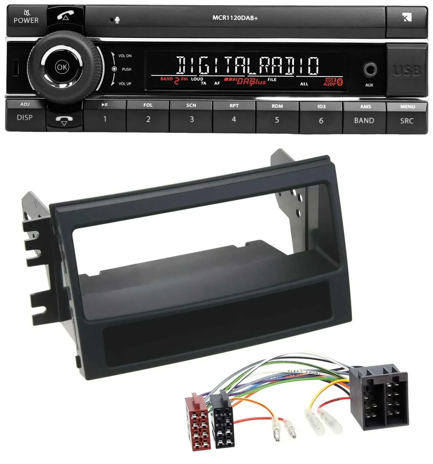 Kienzle Bluetooth MP3 USB DAB Autoradio für Kia Soul (AM, 2008-2011)