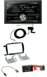 Автомагнитола Pioneer 2-DIN, CD, USB, MP3, Bluetooth, DAB, для Fiat 500X (с 2016), черный глянцевый