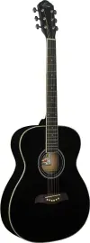 Oscar Schmidt Model OAB - Black Auditorium Size Acoustic Guitar - NEW