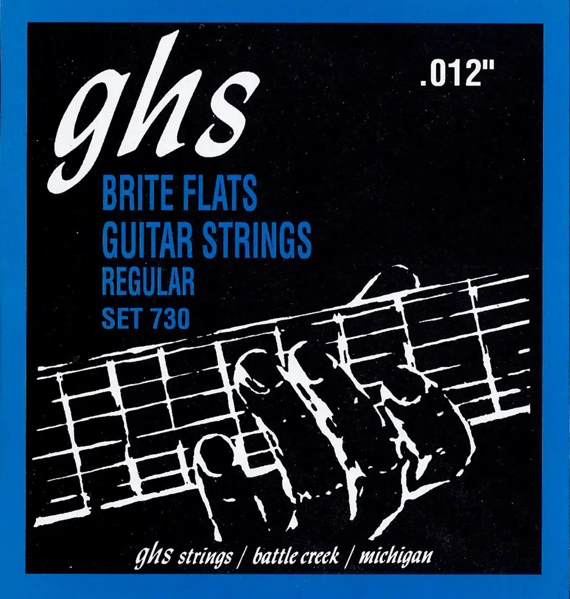 Струны для электрогитары GHS Strings 730 Brite Flats 12-54