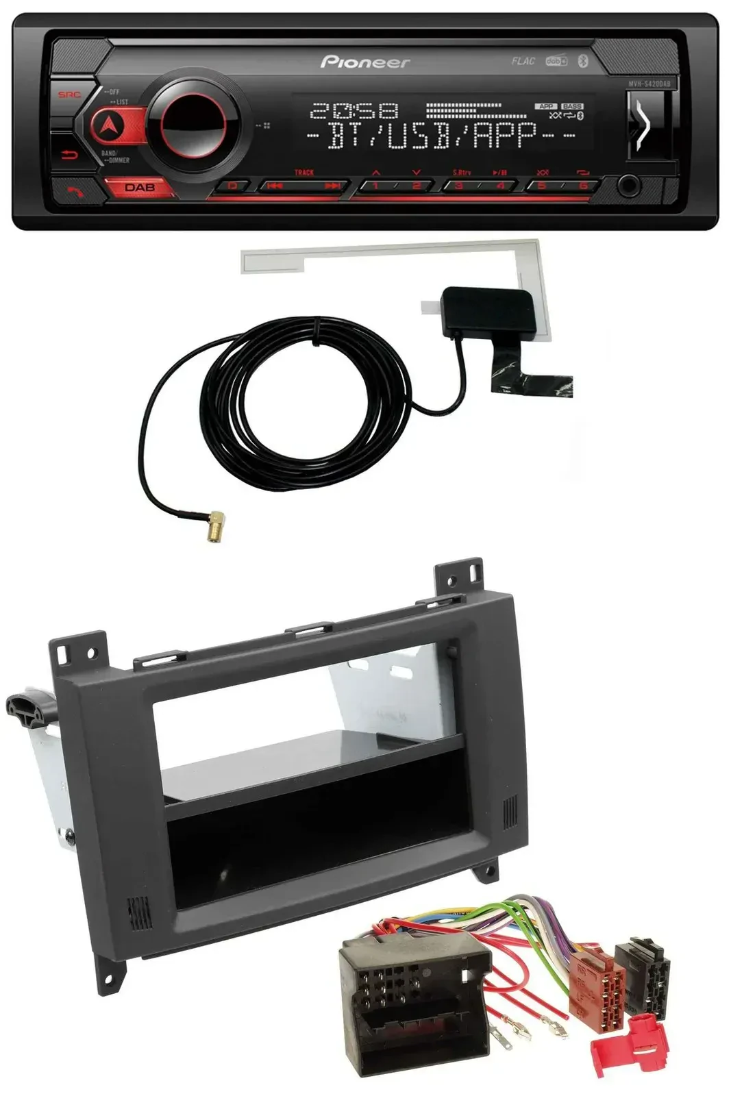 Автомагнитола для Mercedes Pioneer DAB, USB, MP3, Bluetooth