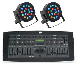 American DJ ADJ DMXOPERATOR PRO 136-Channel DMX Lighting Controller+2) Up-Lights