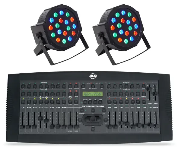 American DJ ADJ DMXOPERATOR PRO 136-Channel DMX Lighting Controller+2) Up-Lights