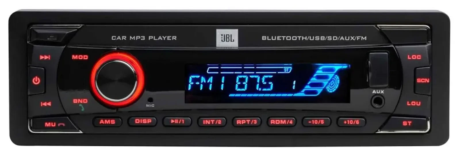 JBL AUX MP3 USB Bluetooth SD Autoradio für Ford C-Max Galaxy Focus ab 2007 glänz