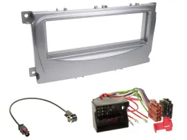 Einbauset DIN Autoradio für Ford Galaxy C-Max Focus ab 2007 silber